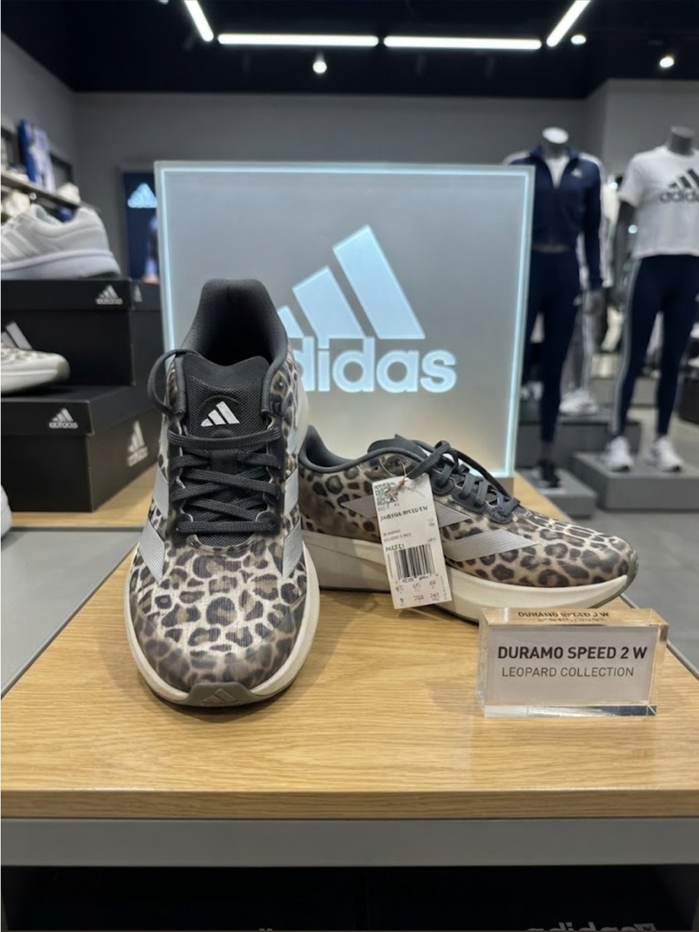 Adidas Duramo Speed 2 W Leopard Print Women’s Sneakers in Grey and Black